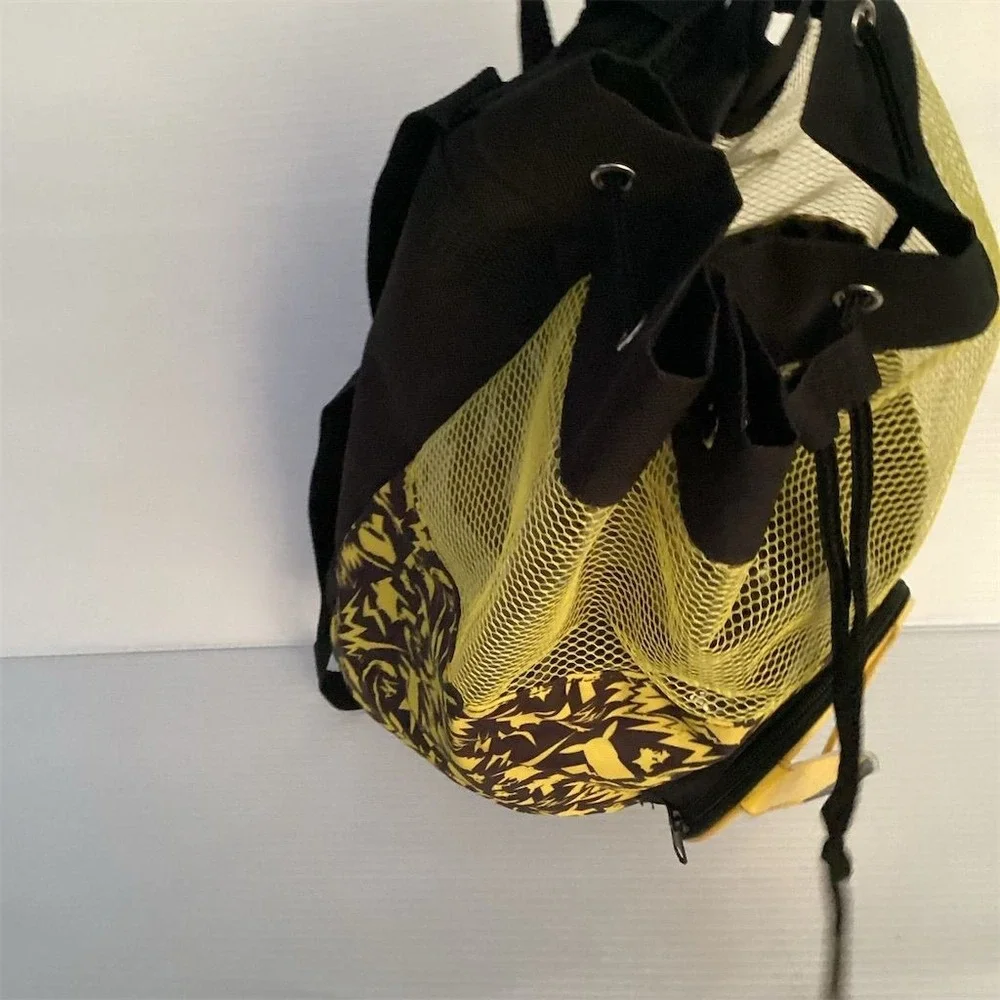 Pokemon Pikachu Drawstring Backpack Kids‎ Medium Multicolor 3D Ears
